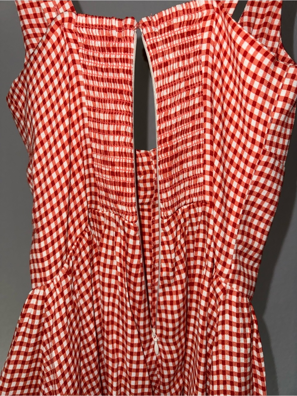 BRAND NEW Reformation Wynn Dress Strawberry Check Size 0!! SOLD OUT ONLINE - Picture 13 of 16